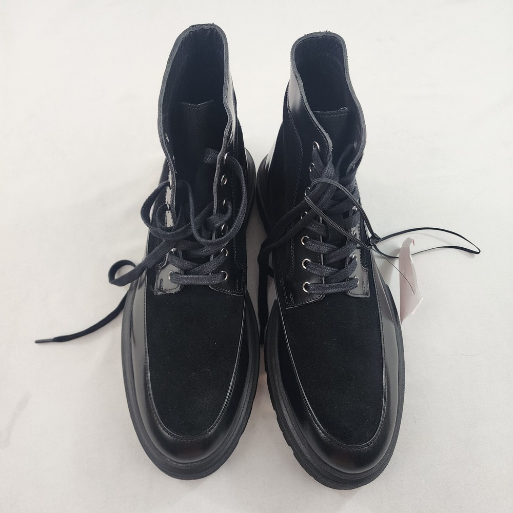 Express boots shoes mens 10 leather suede black lace up 46199478 $168